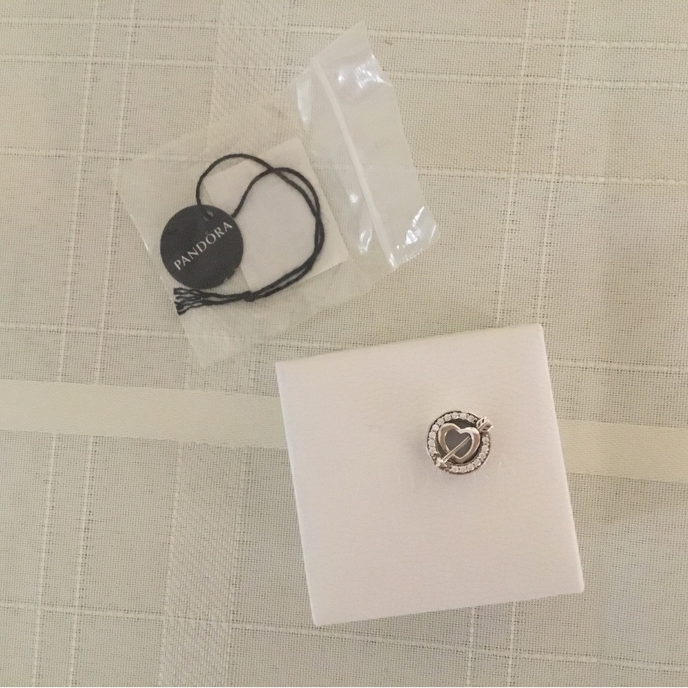 PANDORA RETIRED REFLEXIONS SNAKE CHARM BRACELET/RETIRED PANDORA HEART CLIP - Picture 4 of 10